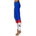 Women's Royal Louisiana Tech Bulldogs Plus Size Color Block Yoga Leggings