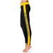 Women's Black/Gold Cal State L.A. Golden Eagles Side Stripe Yoga Leggings