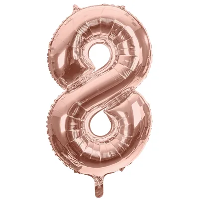 Folienballon 8, rosé, 86 cm Image