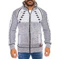 Raff & Taff Men's Cardigan Knitted Jumper up to 3XL Warm Soft Wool Feel Good with Style - - XXX-Large