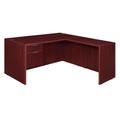 "Legacy 71"" Single Pedestal L-Desk with 35"" Return- Mahogany - Regency LLDSP7124MH"