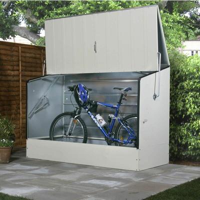 Tepro - Fahrradbox Fahrradgarage Gartenbox Aufbewahrungsbox 196x89x133 cm beige
