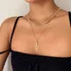 IPARAM – collier Vintage en serpent couleur or pendentif multicouches pour femmes bohème chaîne