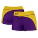 Women's Purple/Gold Tennessee Tech Golden Eagles Plus Size Curve Side Shorts