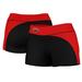 Women's Black/Red Jacksonville State Gamecocks Plus Size Curve Side Shorts