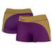 Women's Purple/Gold North Alabama Lions Curve Side Shorties