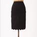 Anthropologie Skirts | Anthropologie Maeve Scalloped Pencil Skirt Sz 4 | Color: Black | Size: 4