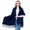 Cashmere Wrap for Women, vimate Large Navy Blue Pashmina Cashmere Scarves and Wraps for Women and Men (UK-Navy Blue)