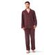 SIORO Mens Pyjamas Set Flannel Cotton Pyjama Pants & Top Sleepwear Loungewear, Red and Green Plaid, XXL