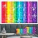 East Urban Home Rainbow Effects Illustration - Multipanel Abstract Metal Wall Art Sets Metal | 28 H x 48 W x 1 D in | Wayfair