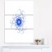 East Urban Home Perfect Glowing Fractal Flower In - Multipanel Floral Metal Wall Art Metal in Blue | 36 H x 28 W x 1 D in | Wayfair