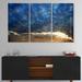 East Urban Home Dramatic & Brown Skies - Multipanel Modern Seascape Metal Artwork Metal in Blue | 28 H x 36 W x 1 D in | Wayfair