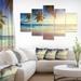 East Urban Home Typical Sunset On Seychelles Beach - Multipanel Extra Large Seascape Metal Wall Decor Metal | 1 D in | Wayfair