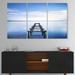 East Urban Home Jetty Remains In Lake - Multipanel Seascape Metal Wall Art Metal in Blue | 28 H x 1 D in | Wayfair F109BE6FD9E547E2927732AF2960D084