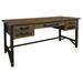 Millwood Pines Nanango Solid Wood Desk Wood/Metal in Brown | 31.25 H x 61 W x 22 D in | Wayfair B9C9948F04CE4BEDA1971808BE126092