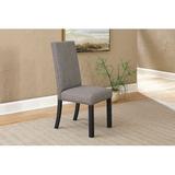 17 Stories Elazar Tufted Side Chair in Charcoal Faux Leather/Upholstered in Black/Gray | 34.75 H x 19 W x 22 D in | Wayfair