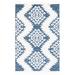 Blue/White 96 x 1.97 in Indoor Area Rug - Foundry Select Baar Southwestern Blue/Ivory Area Rug Polypropylene | 96 W x 1.97 D in | Wayfair