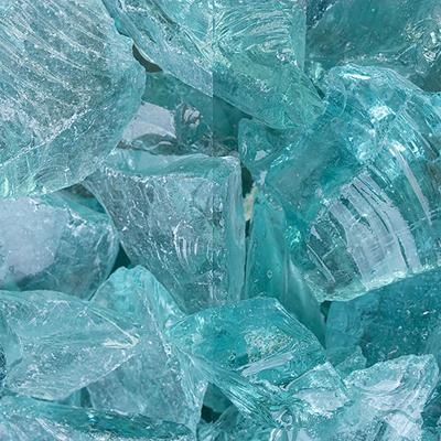 Glas Steinschlag Glas Turquoise, 500 kg (Bigbag)