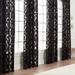 Chanasya Damask Burnout Velvet Semi Sheer Bedroom Window Curtain Panel (Set of 2)