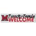 White Miami University RedHawks 10'' x 40'' Friends & Family Welcome Sign