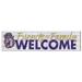 White James Madison Dukes 10'' x 40'' Friends & Family Welcome Sign