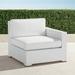 Palermo Right-facing Chair with Cushions in White Finish - Solid, Quick-Ship, Snow with Logic Bone Piping, Standard - Frontgate