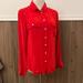 J. Crew Tops | J Crew 100% Silk Shirt 8 Orange Red | Color: Red | Size: 8