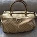 Gucci Bags | Authentic Gucci Gold Beige Canvas Carryall Doctors Bag Handbag | Color: Gold/Tan | Size: 20x12x4