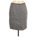 Elie Tahari Casual Skirt: Gray Tweed Bottoms - Women's Size 6