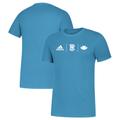 Men's adidas Light Blue Rhode Island Rams Team Amplifier Performance T-Shirt