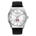 Men's Silver Mississippi State Bulldogs Leather Watch