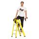 4 Tread Small Fibreglass Step Ladder, Heavy Duty EN131, Weather Proof Stepladder for Painting, Decorating & Electricians Yellow