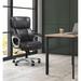 Basyx by HON Sadie Genuine Leather Executive Chair Upholstered in Brown/Gray | 47.83 H x 28.15 W x 30.91 D in | Wayfair BSXVST315