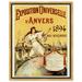 Oliver Gal Advertising Exposition Universelle D Anvers' Posters Painting Canvas in Brown/Red/Yellow | 20 H x 16 W x 1.5 D in | Wayfair