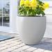 Sol 72 Outdoor™ Acushnet Round Indoor/Outdoor Modern Pot Planter w/ Drainage Hole in White | 12.2 H x 13.7 W x 13.7 D in | Wayfair