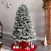 The Holiday Aisle® 6' H Realistic Artificial Fir Flocked/Frosted Christmas Tree w/ 500 LED Color Changing/Combination Lights in Green/White | Wayfair