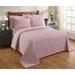 Latitude Run® Galva Standard Stripe Pattern Coverlet/Bedspread w/ Sham Set Chenille/Cotton in Pink/Yellow | Wayfair