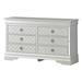 Glory Furniture Verona 6 Drawer 59" W Dresser Wood in Gray | 33 H x 59 W x 16 D in | Wayfair G6700-D