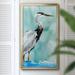 Breakwater Bay Delray Crane I - Picture Frame Painting on Canvas Canvas, Solid Wood in Black/Blue/Green | 26.5 H x 14.5 W x 1.5 D in | Wayfair