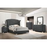 Chantel Grey 4-piece Queen Bedroom Set with 2 Nightstands and Chest