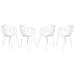 LeisureMod Devon Modern Outdoor Aluminum Dining Armchair (Set of 4)