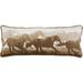 Paseo Road by Hiend Accents Brown & White Running Horse Body Pillow, 14" x 36", 1PC