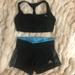 Adidas Shorts | Adidas Climalite Women Training Bra And Shorts Size S Activewear Fitness | Color: Black | Size: S
