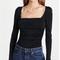 Free People Tops | Free People Square Neck Down Layering Top | Color: Black | Size: Various
