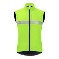 WOSAWE Men Cycling Vest, Fleece Thermal Sport Sheeveless Jacket Reflective Running Gilet for Autumn Winter (Green M)