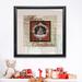The Holiday Aisle® 'Farmhouse Christmas' Painting Canvas/Paper, Glass in Red | 17.5 H x 17.5 W x 1.5 D in | Wayfair