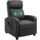 Homcom - Fauteuil de relaxation et massage inclinaison dossier repose-pied réglable revêtement