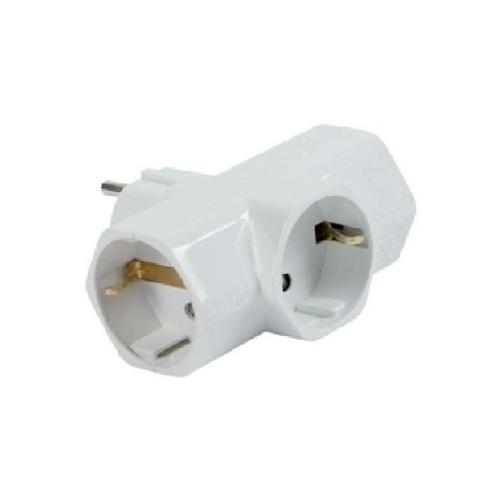 Dreifach-adapter 2p+e 16a weiß farbe schuko 82260