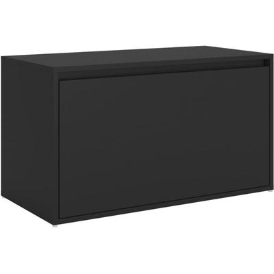 Vidaxl - Flurbank 80x40x45 cm Schwarz Holzwerkstoff