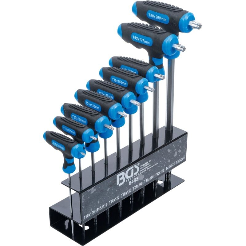 Bgs Technic – T-Griff-Schlüssel-Satz T-Profil (für Torx) T10 – T50 9-tlg.